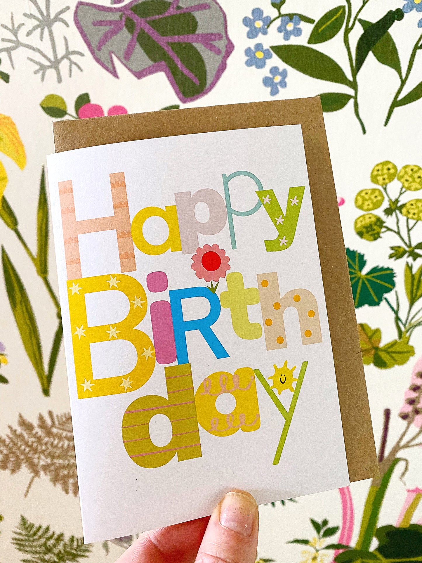 Happy Birthday type greeting card