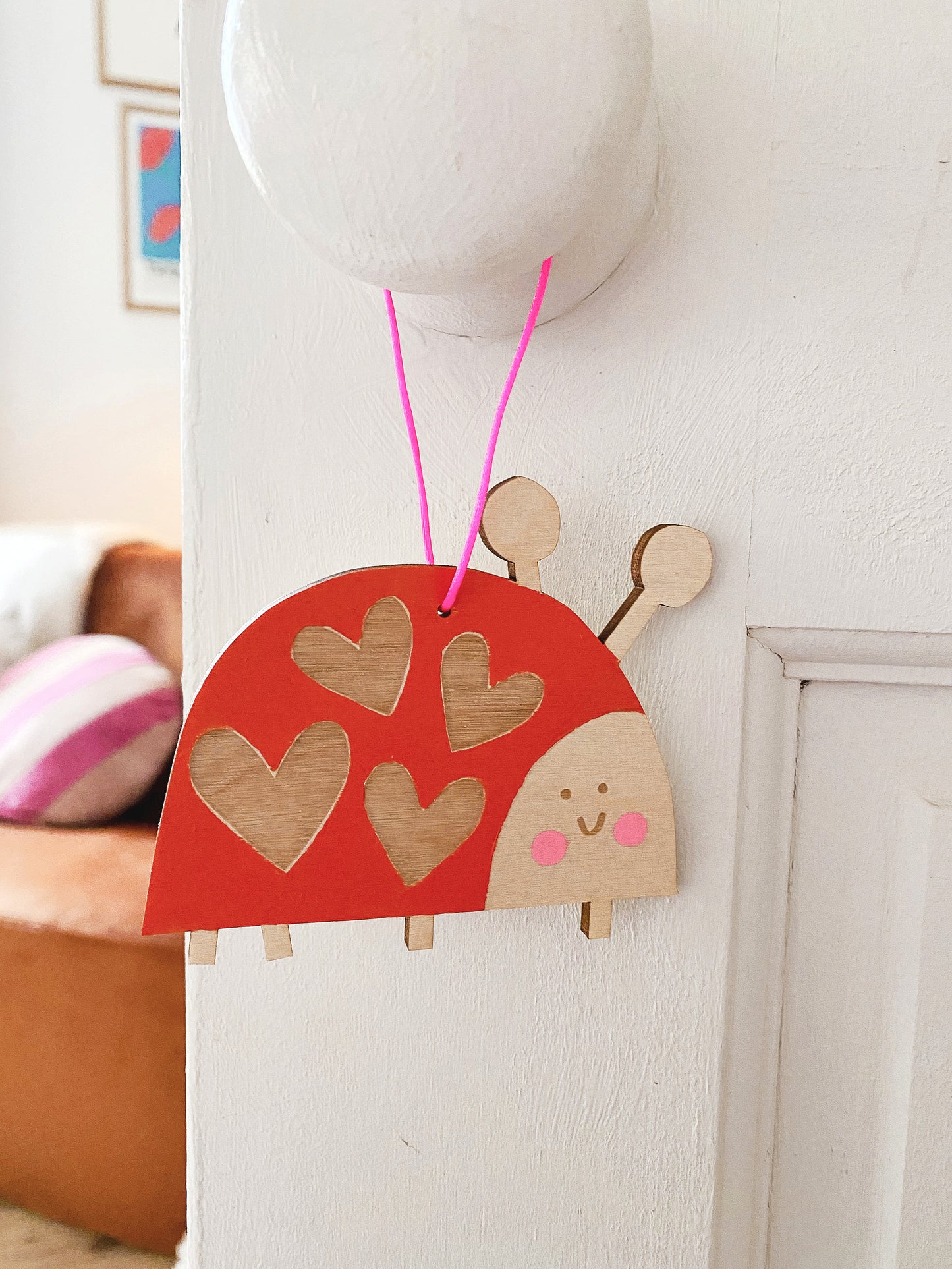 Lovebug Valentine wooden keepsake gift