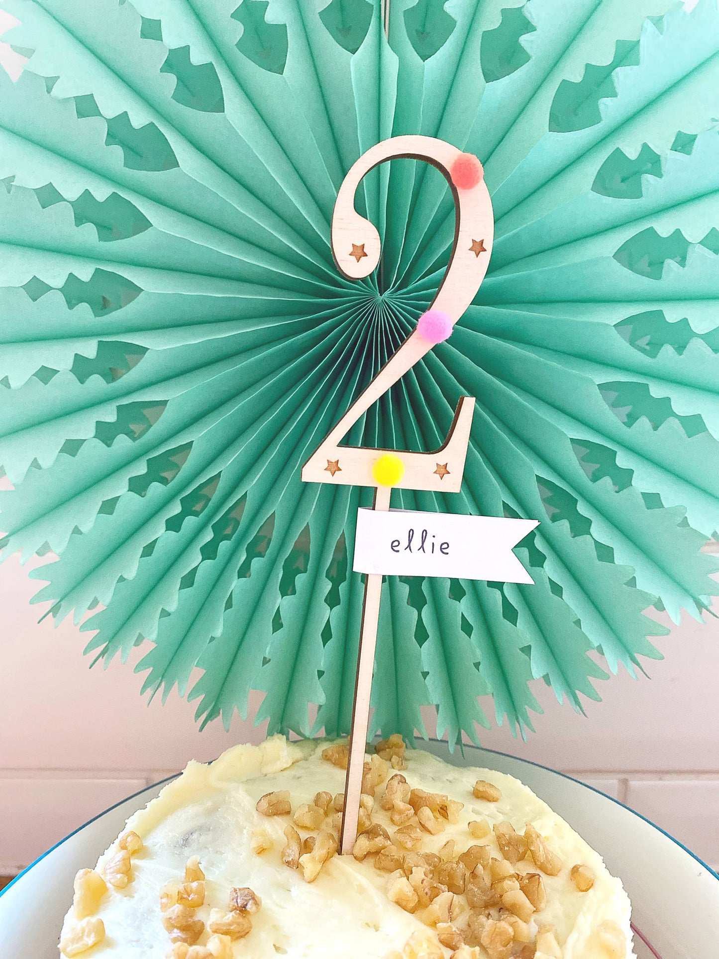 Age 2 Birthday cake topper