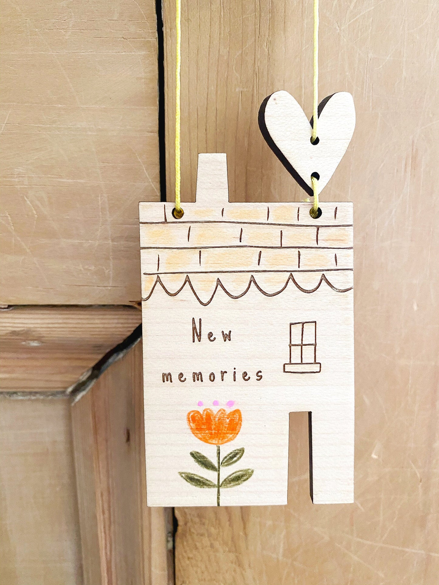 New Home wooden house keepsake