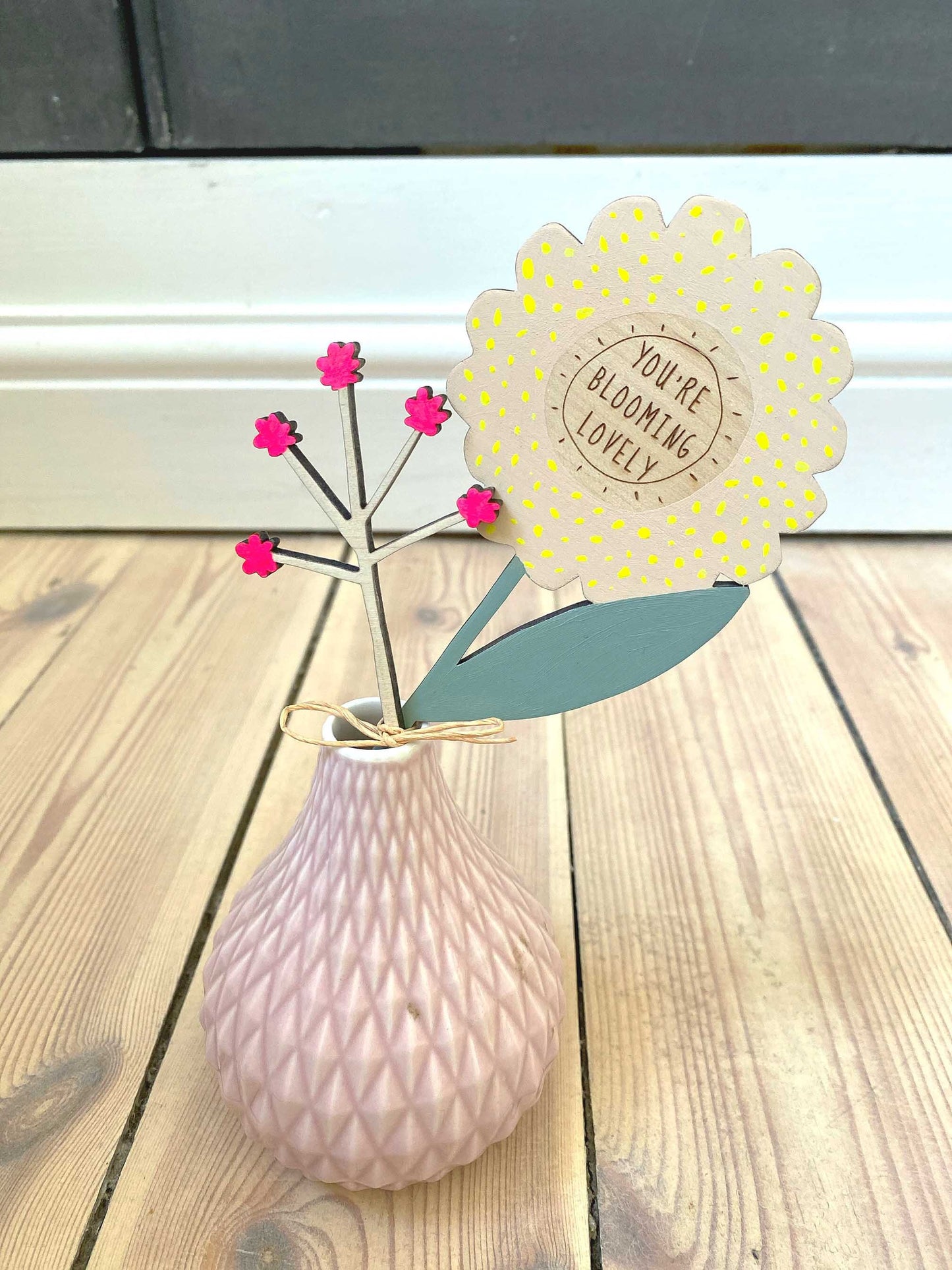 You're blooming lovely wooden neon bouquet