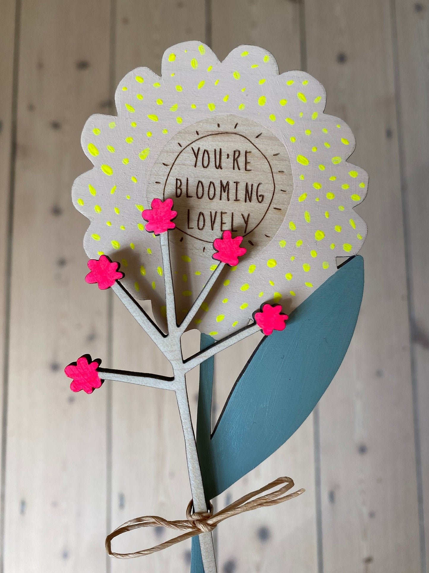 You're blooming lovely wooden neon bouquet