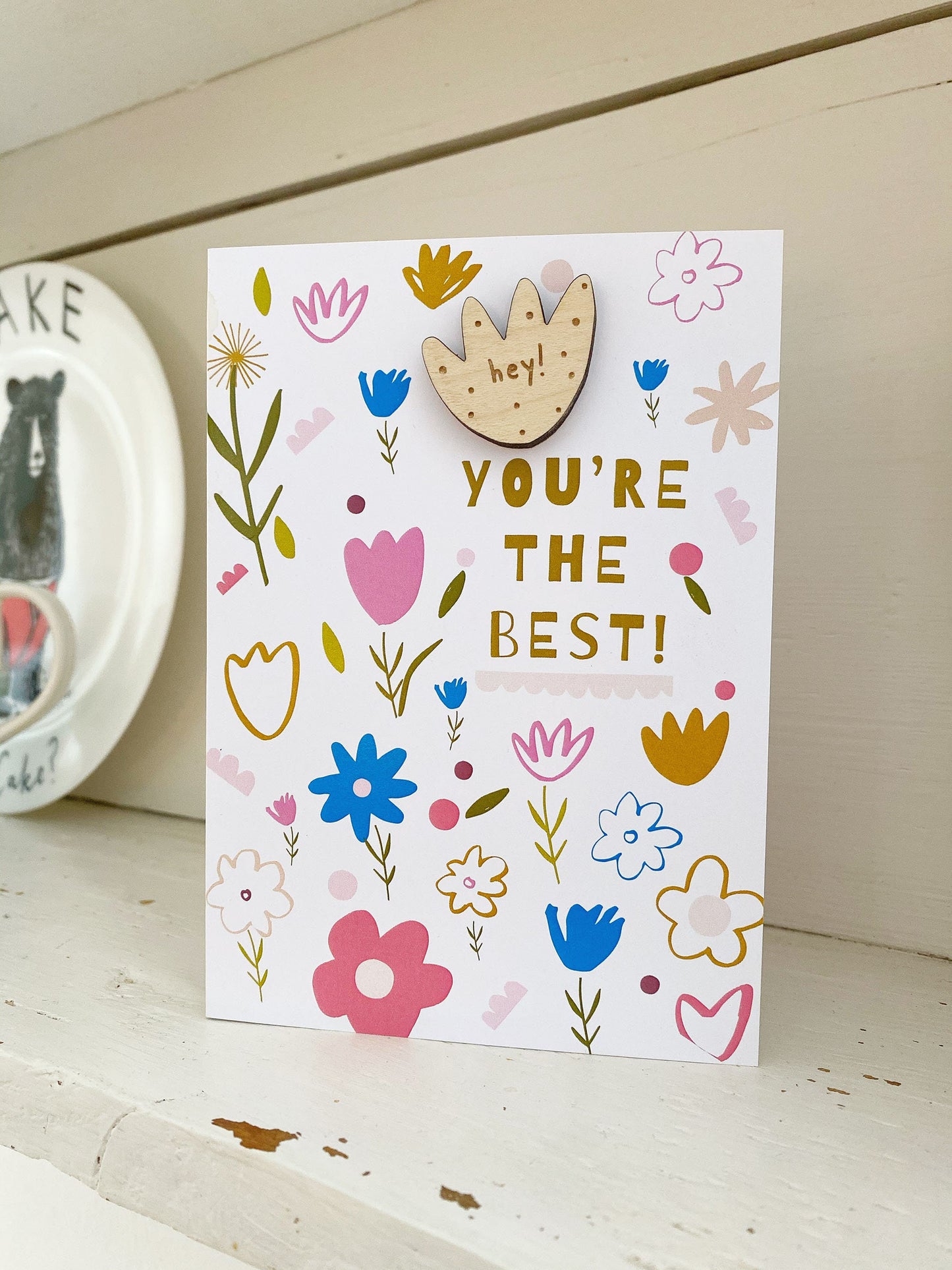 You're the best floral greeting card